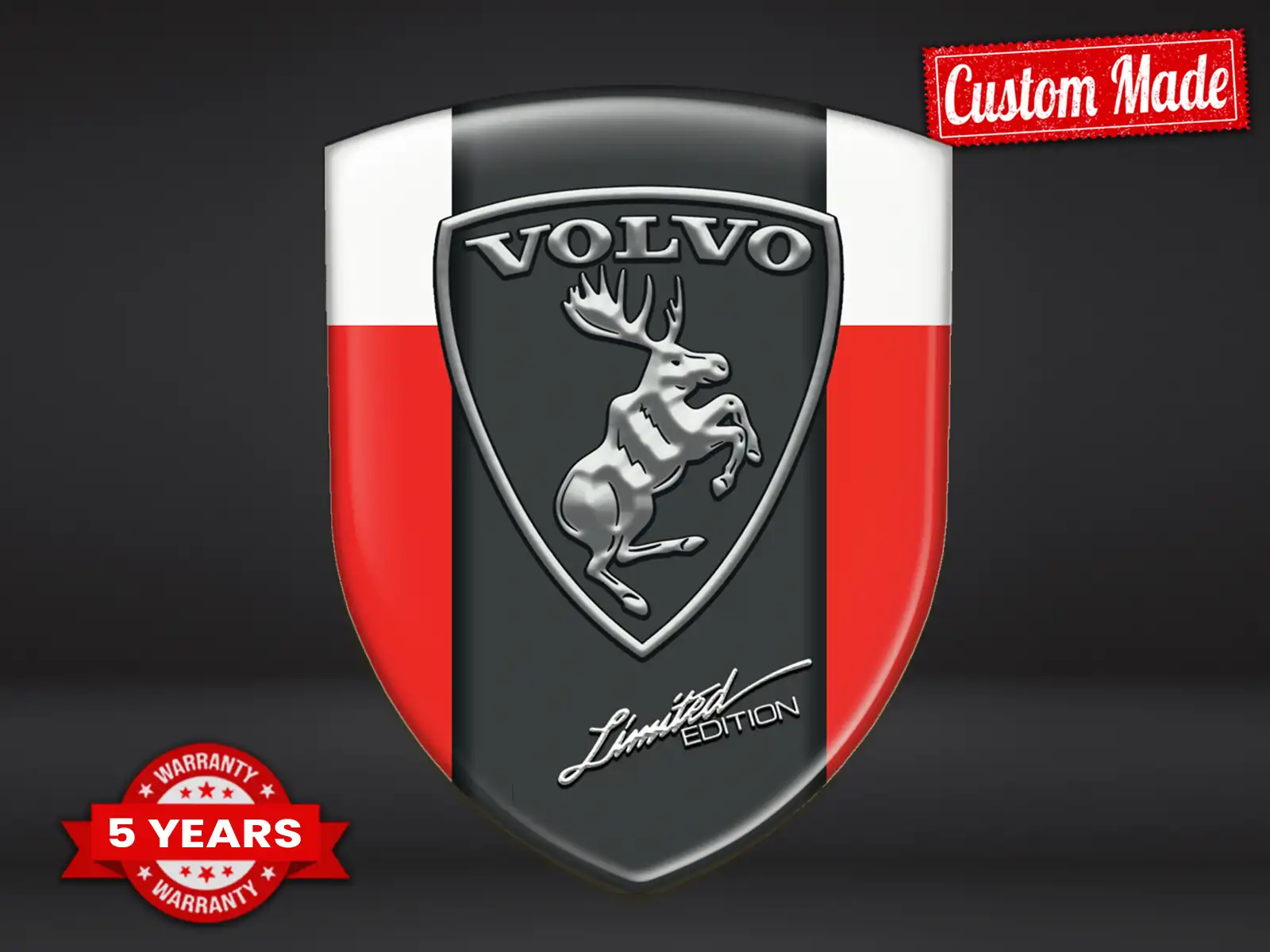 Volvo Pegatina Con Relieve Coche Limitada Diseño Estilizado
